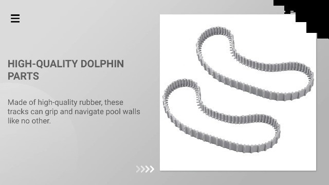 2 Pack Replacement Gray Tracks for Dolphin Robotic Pool Cleaners, Part 9983152-R