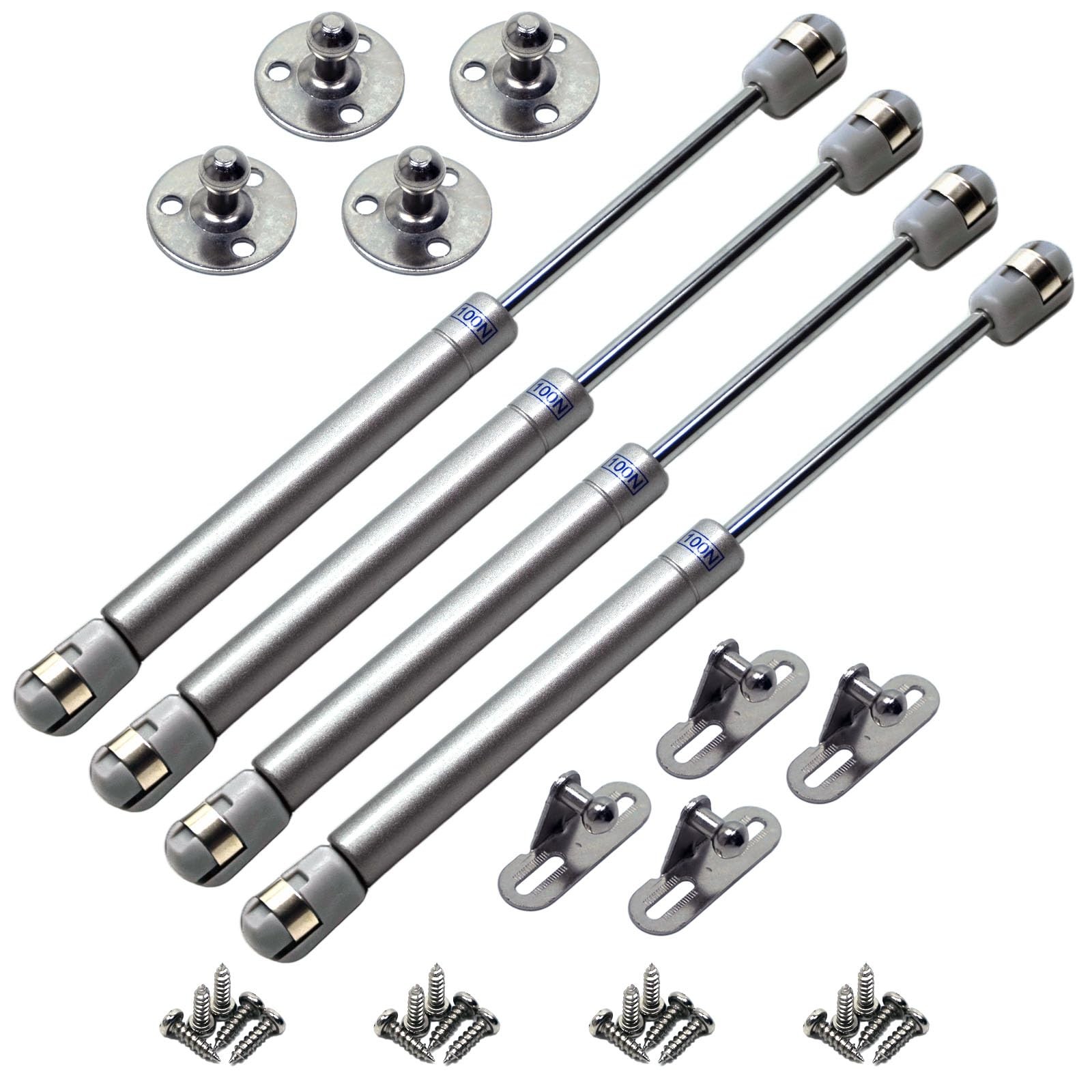 MICREEN 4 Pcs Gas Struts Spring Shocks, 100N/22LB 10 inch Lift Support, Lid S...