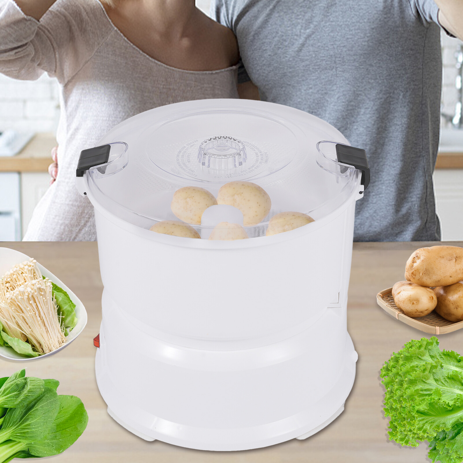 Electric Potato Peeler 85W Kitchen Automatic Vegetable Potato Peeling Machine