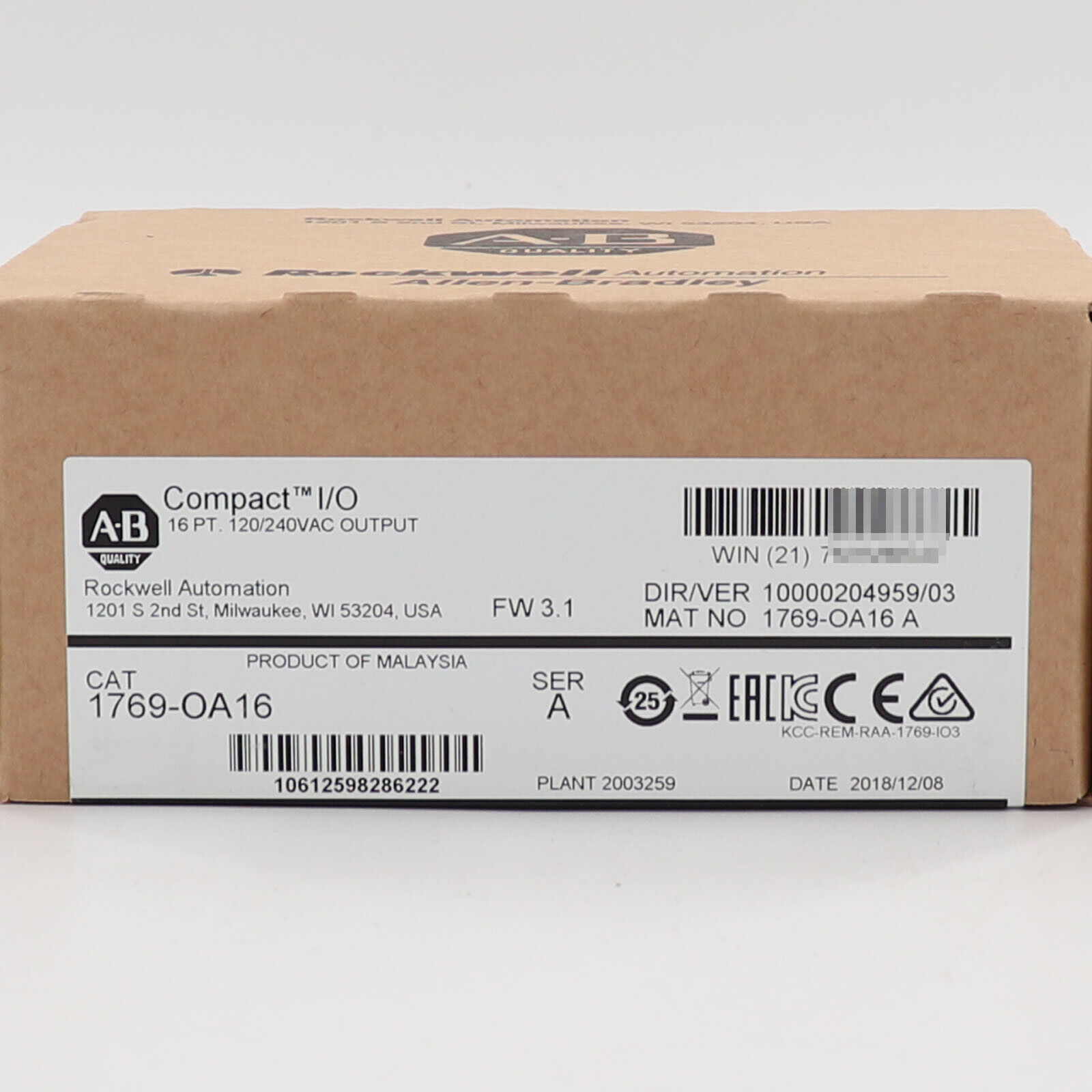 AB 1769-OA16 CompactLogix 16 Pt 240VAC D/O Module New Factory Sealed