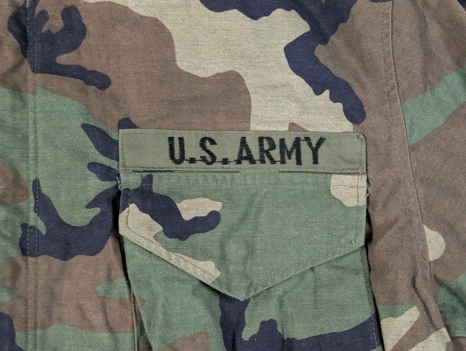Cold Weather Field Camo Coat “U.S. Army” Size Medium Regular
