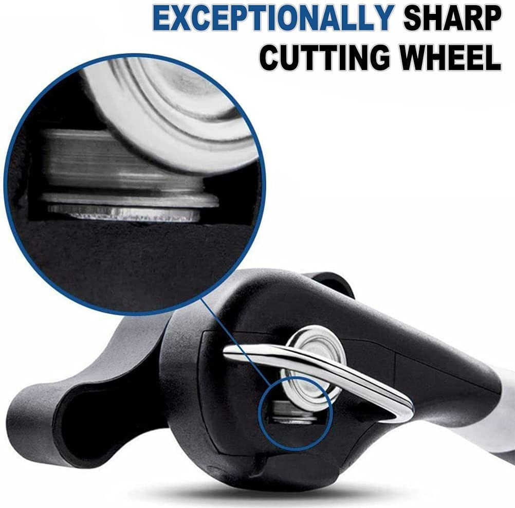 - Safe Cut Can Opener, Smooth Edge Can Opener - Handheld Easy Turn Knob, Manu...
