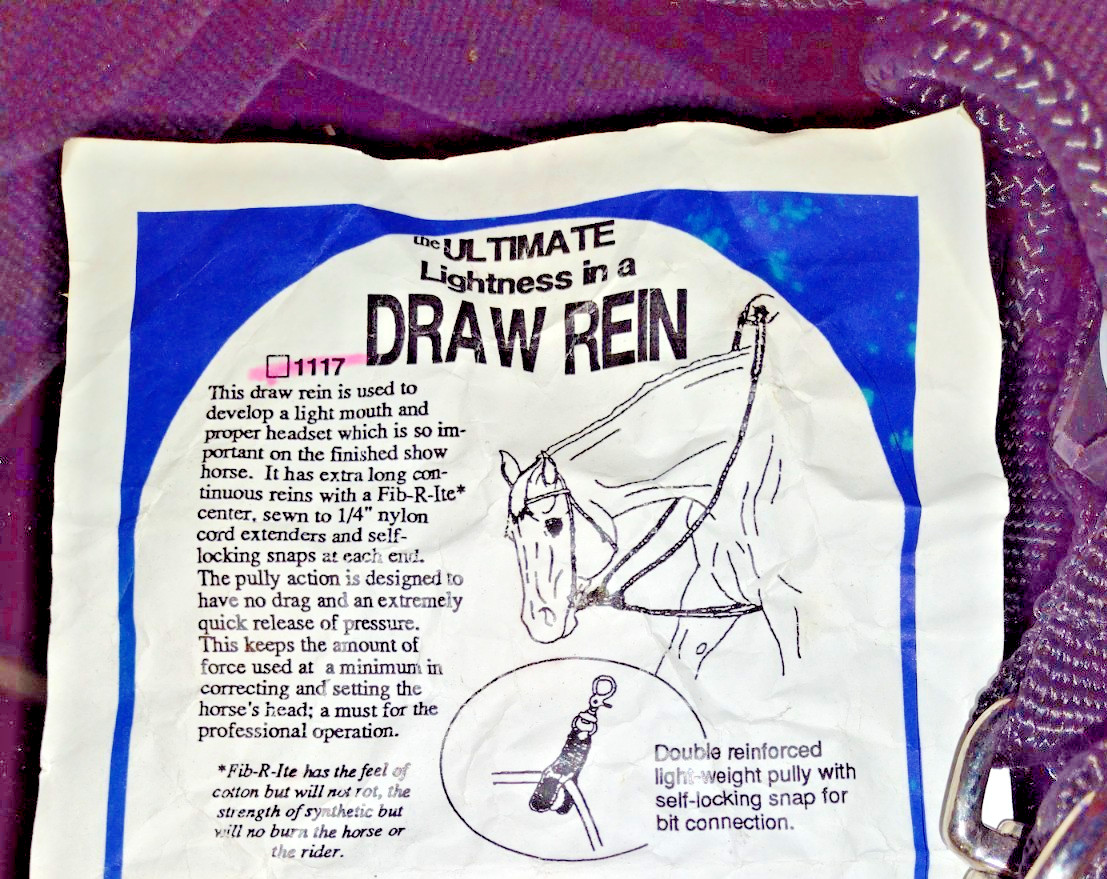 Fabri-Tech ULTIMATE LIGHTNESS DRAW REIN Horse training condition side rein NEW