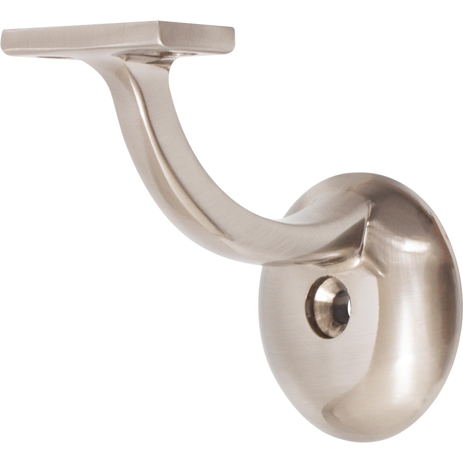 Heavy-Duty Handrail Bracket with 2-1/8" Round Base, Satin Nickel by Stone Harbor