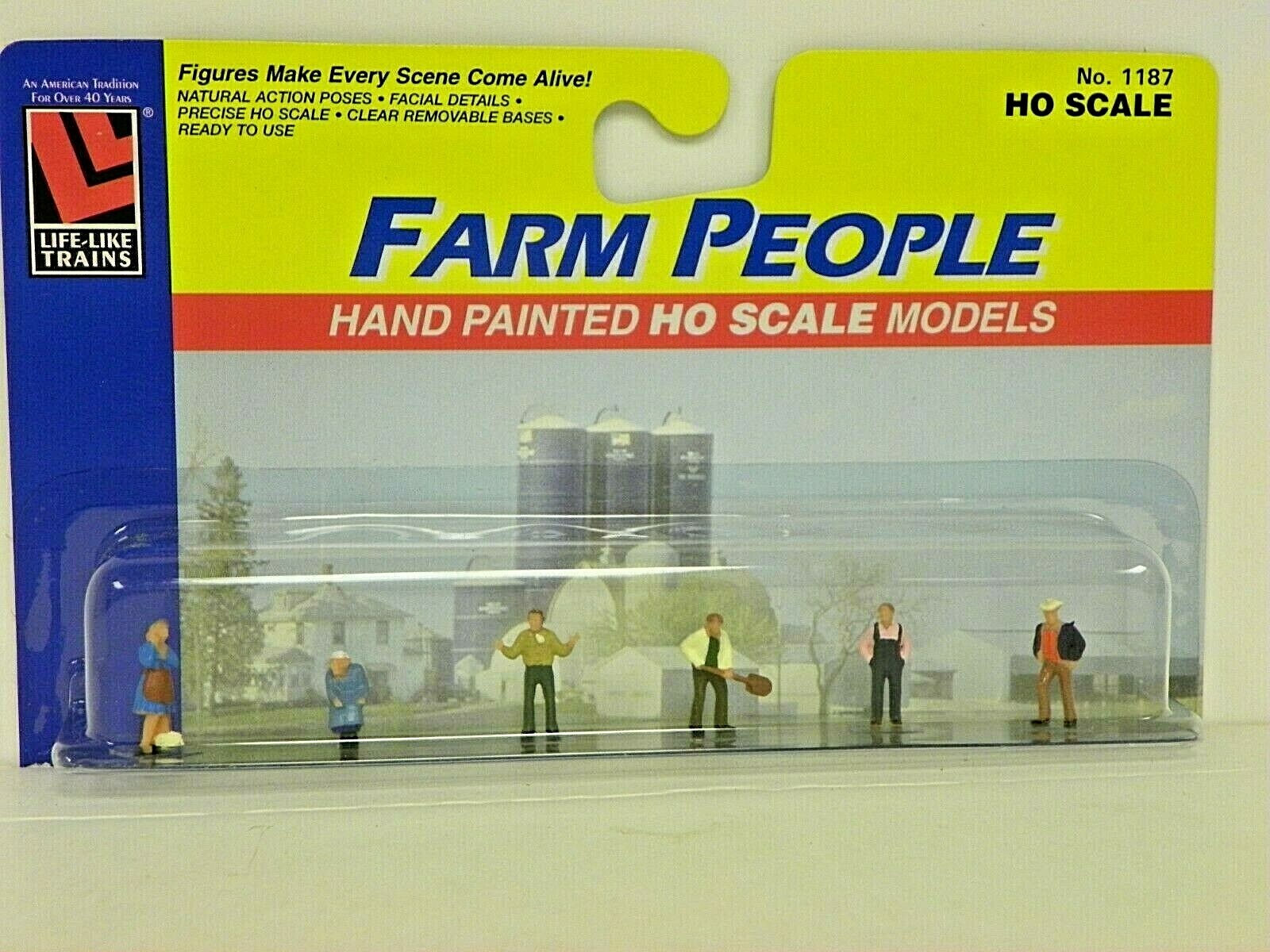 LIFE-LIKE HO "FARM PEOPLE" PLASTIC MODEL KIT #1187 SELDOM SEEN AT THE TRAIN SHOW