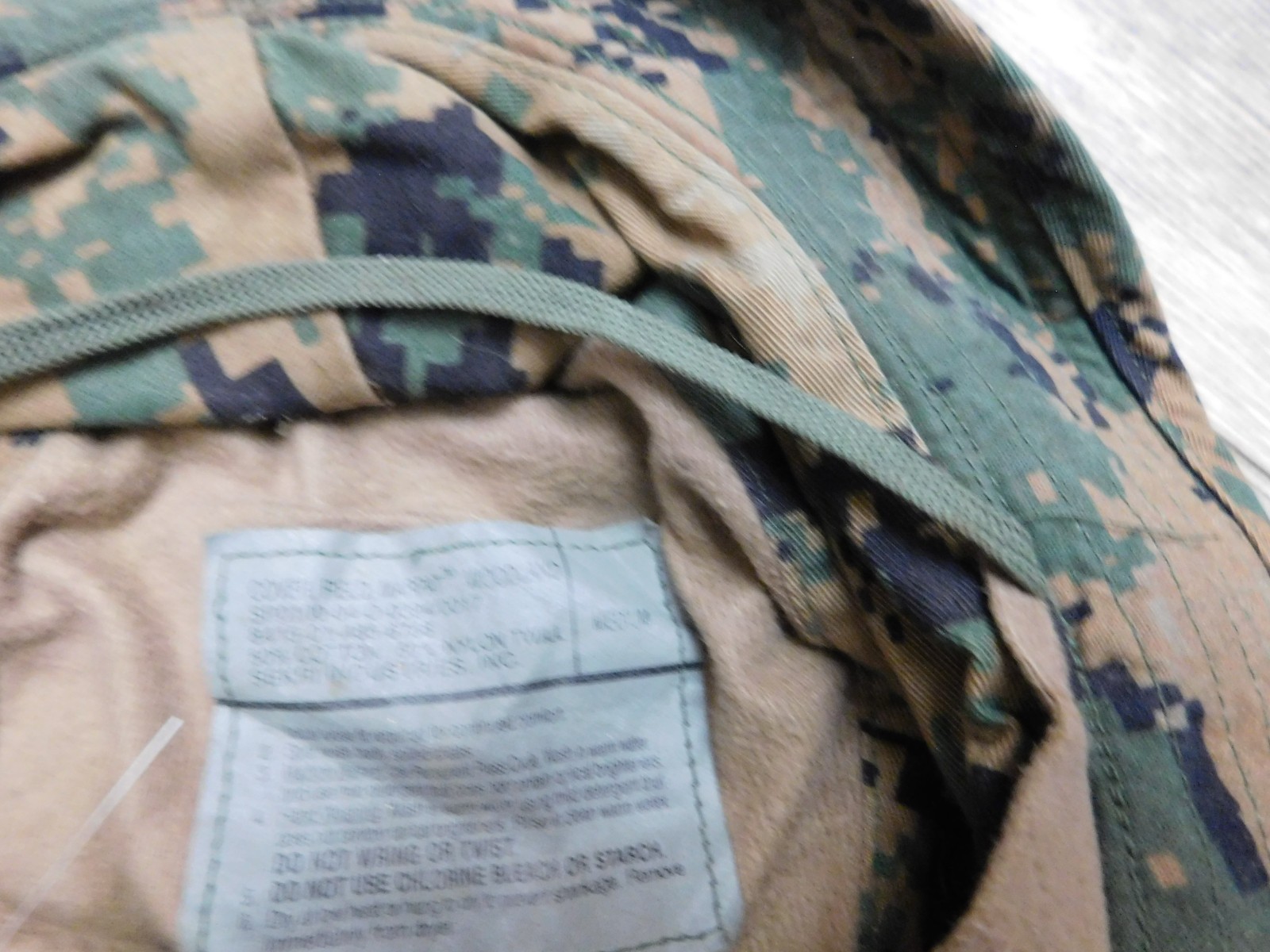 USMC WOODLAND MARPAT FIELD COVER SIZE MEDIUM