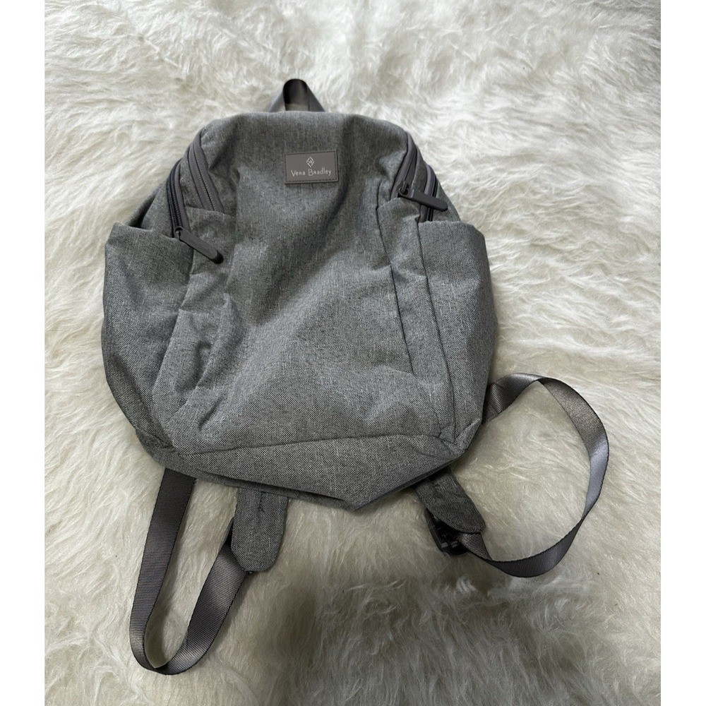 Vera Bradley Lighten Up Sporty Compact Backpack Medium Heather Gray Work School