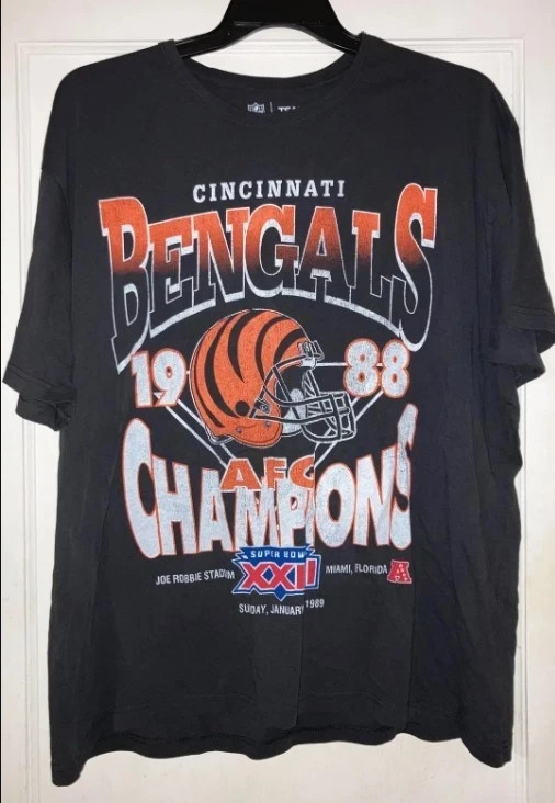 Vintage Cincinnati Bengals T Shirt Football NFL Reprint AN56224