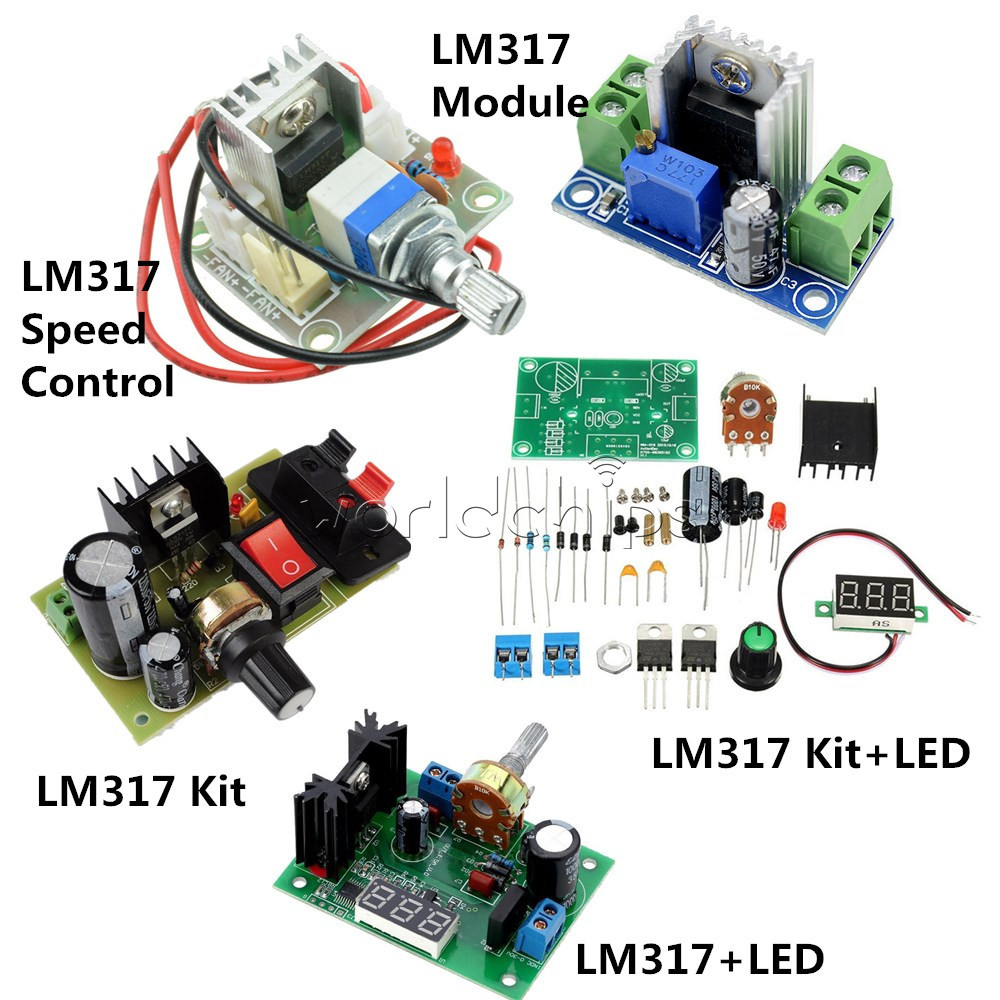 LED LM317 Speed Control Adjust Regulate Step down Buck Power Supply Module Kit