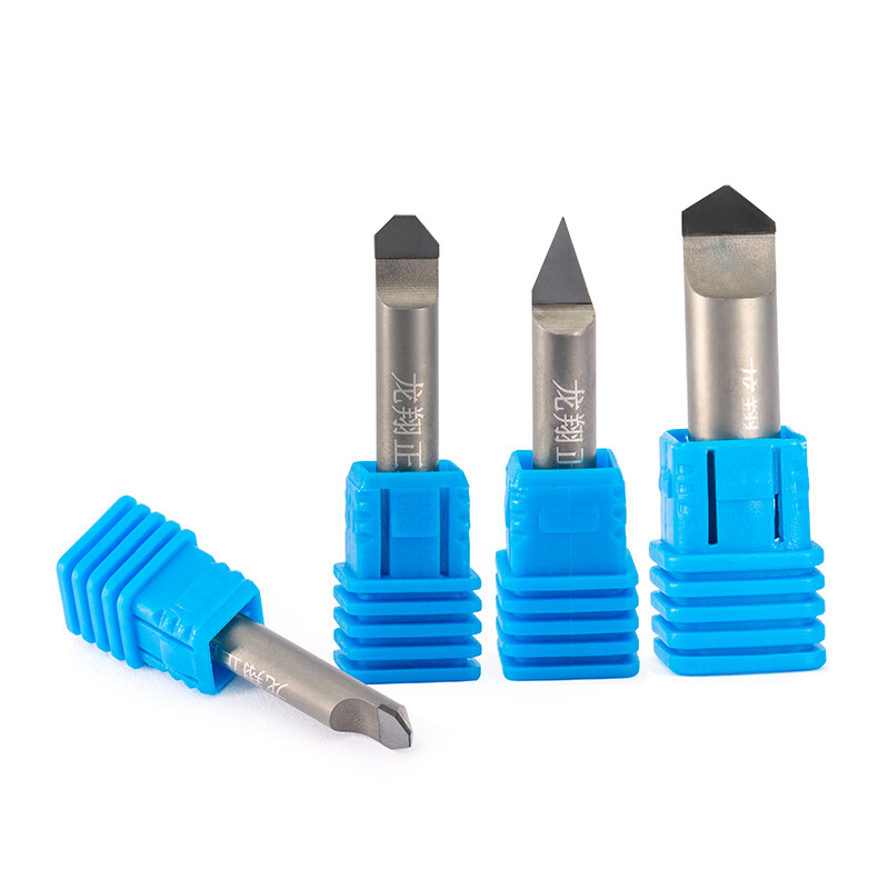 2pc 6mm Diamond PCD End Mill CNC Tools Router Cutter Stone Granite Engraving Bit