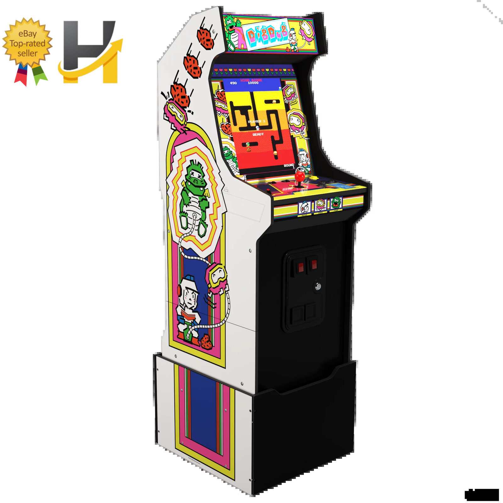 Arcade1Up Dig Dug Bandai Namco Legacy Edition Arcade Riser Light-Up Marquee