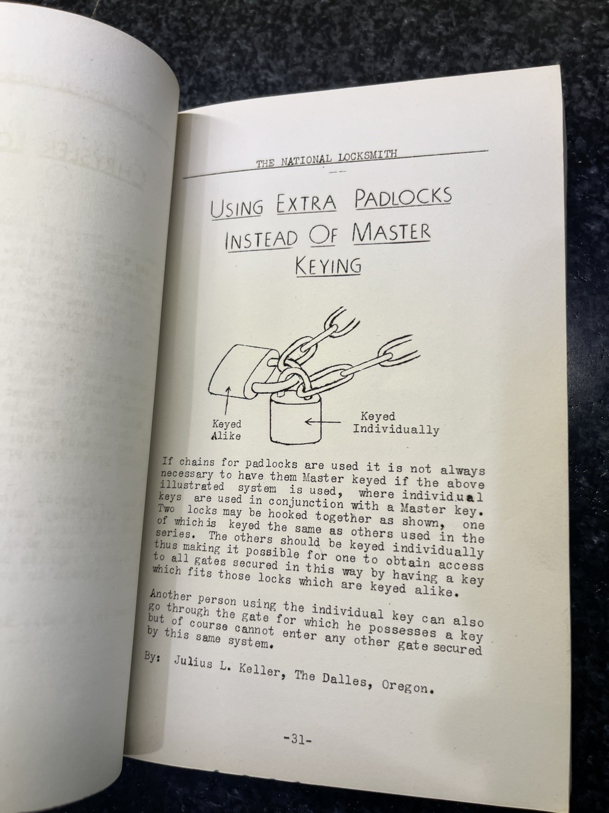 Dec 1938 The National Locksmith Hand Book Codes Book