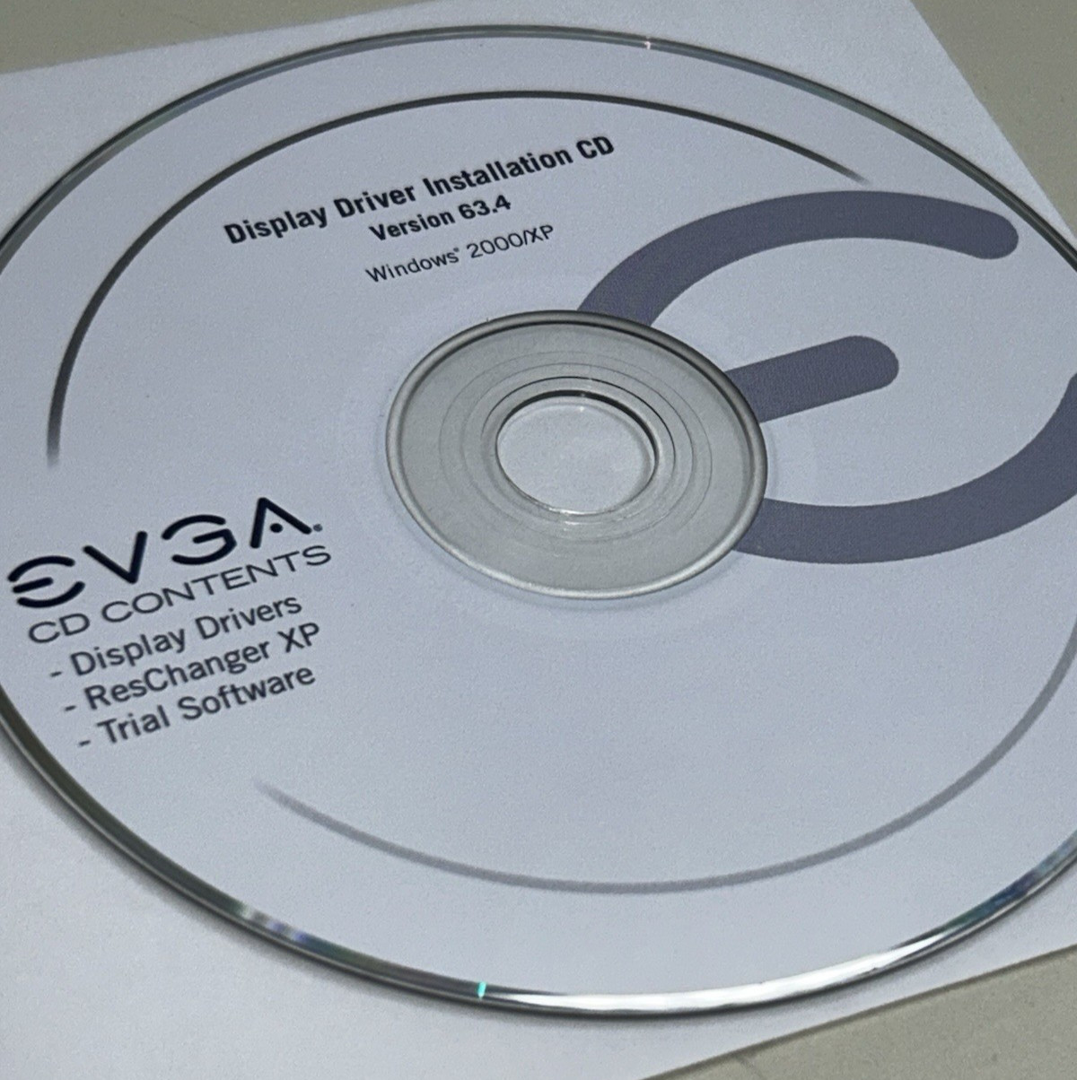 EVGA Display Driver Installation CD Version 63.4 for Windows 2000/XP - CD ONLY