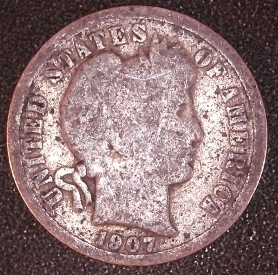 1909-D BARBER DIME 10C