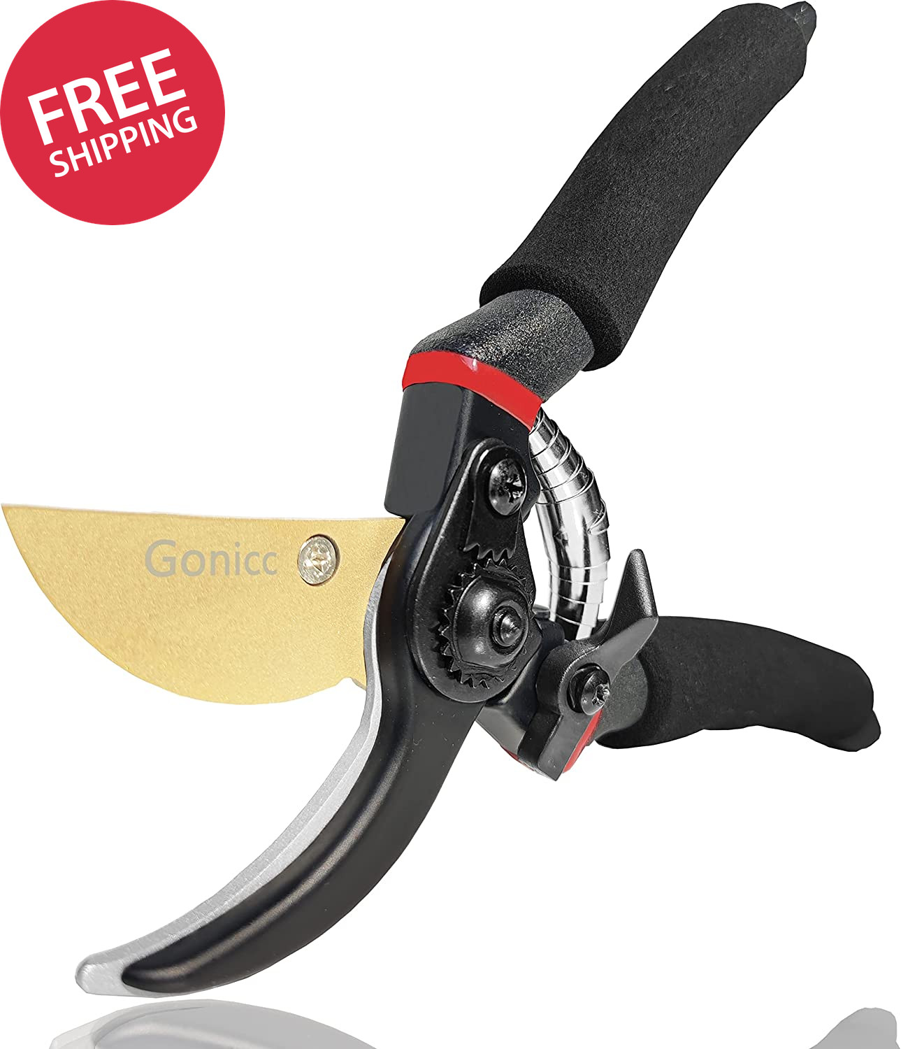 8" Professional Premium Titanium Bypass Pruning Shears (GPPS-1003), Hand Pruners