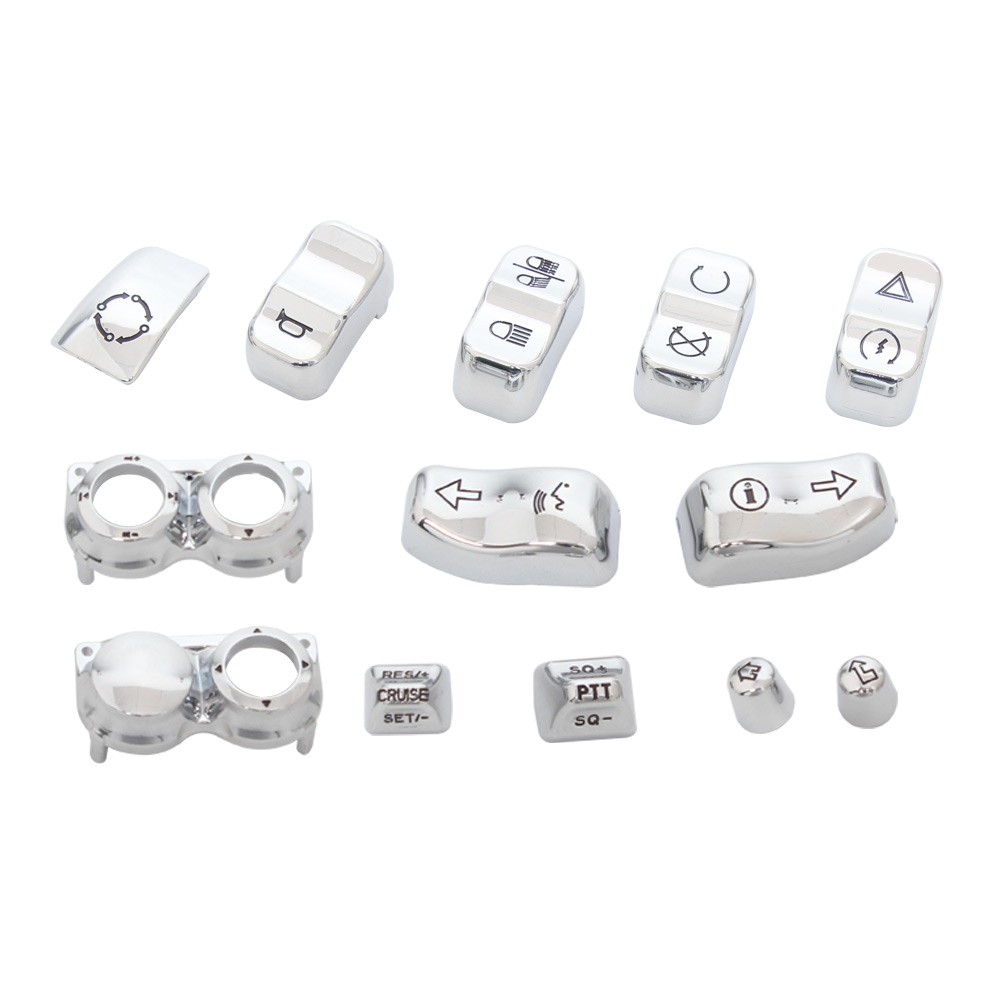 13pcs Hand Control Housing Button Cover Switch Cap Kit For Harley Electra Glide