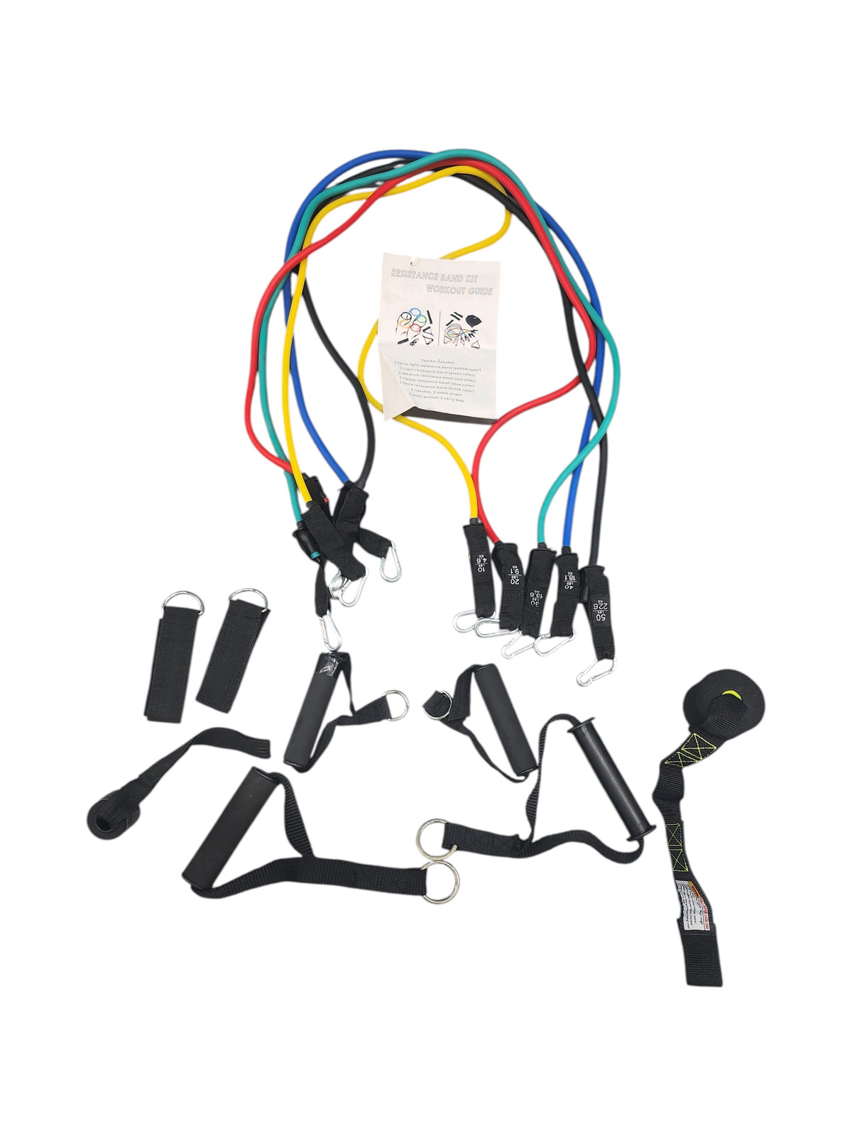 Resistance Band Set with Handles and Attachments