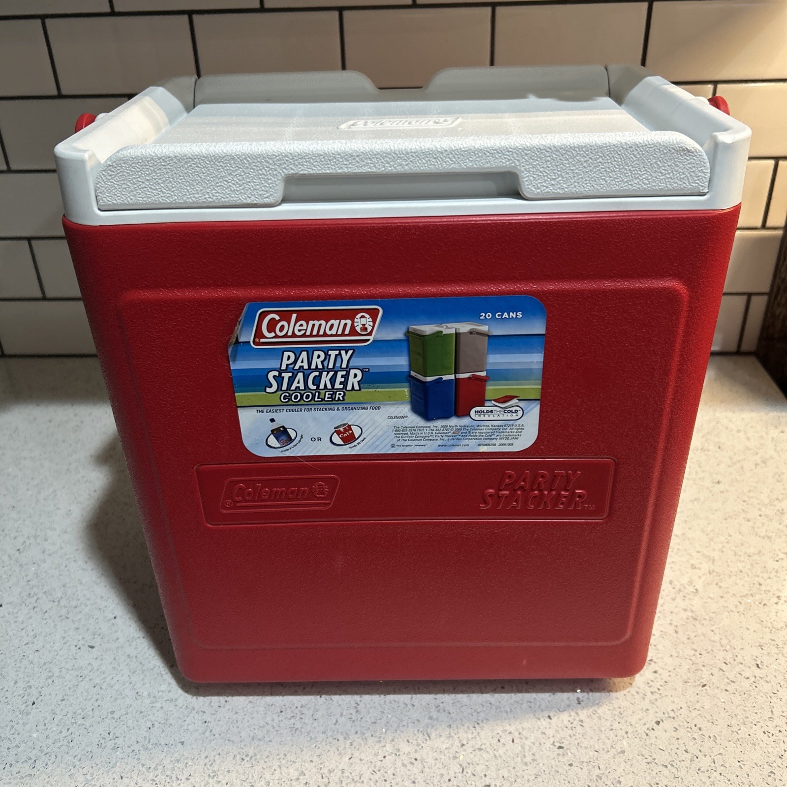 Coleman Party Stacker 20-Can Cooler Ice Chest Red  Model 6224