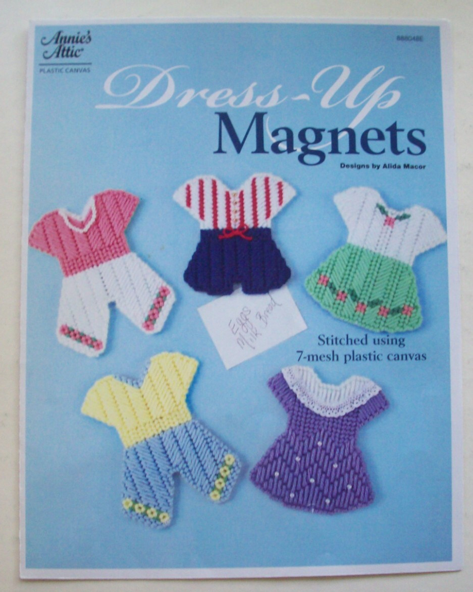 Dress-up magnets Annie's plastic canvas pattern booklet