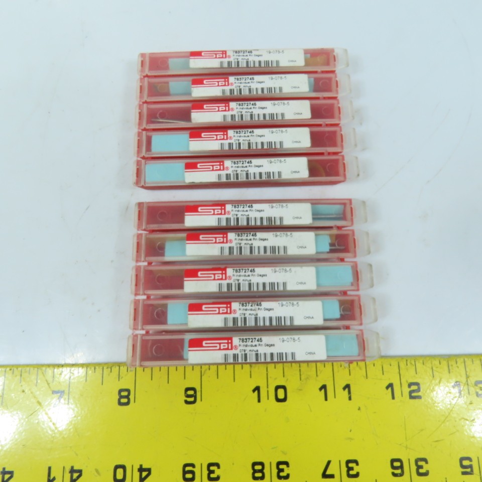 SPI 19-078-5 Individual Pin Gage .078"- Lot Of 10