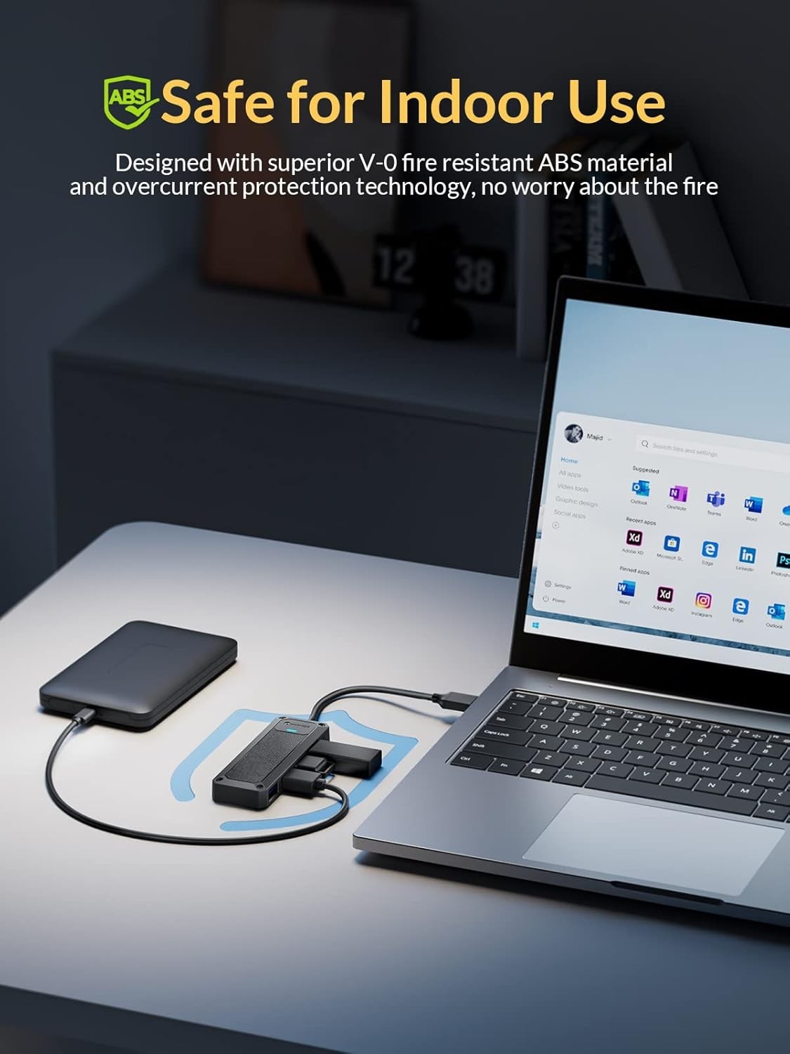 4 Ports USB 3 Hub 5Gbps Super Speed Data USB Splitter For Laptop PC Xbox PS5