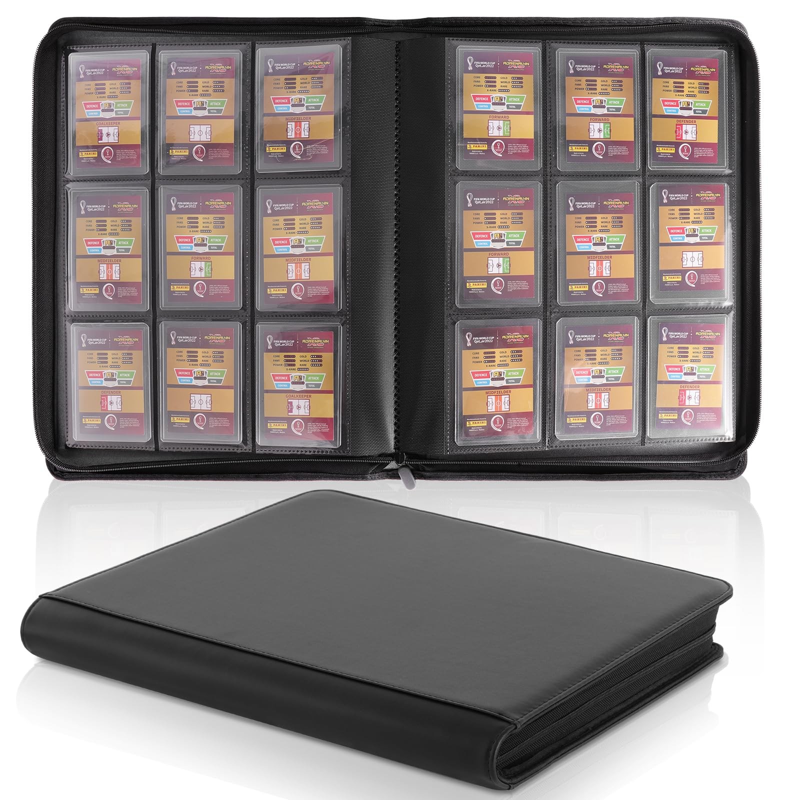 Toploader Binder, Holds 324 Top Loaders, 9 Pocket Top Loader Binders for 3" x...