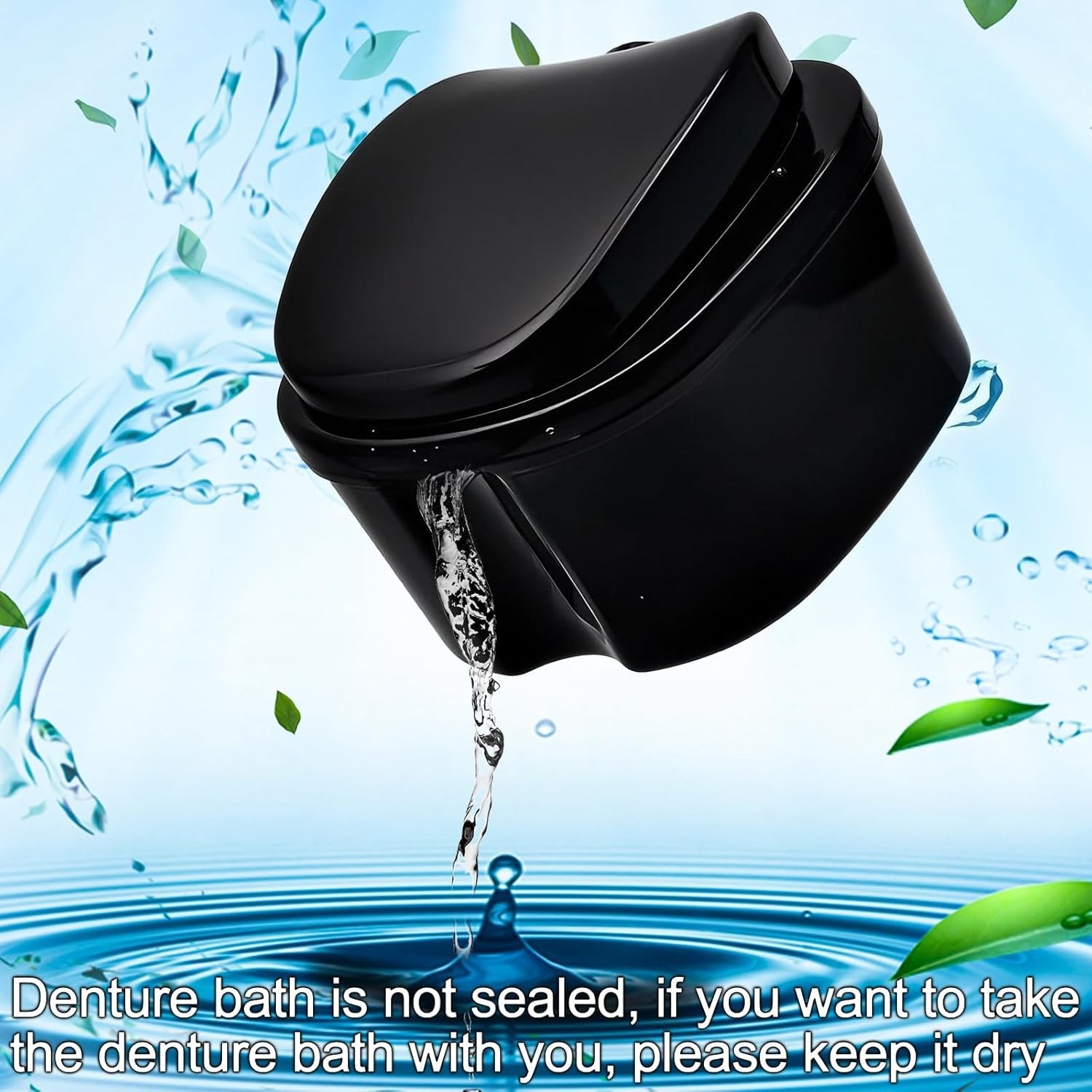 Sturdy Black Retainer Cleaning Case - Effortless Maintenance & Storage Solution