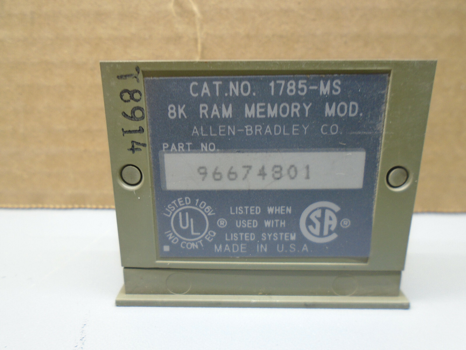 1785-MS Allen bradley PLC 5 Memory Module 1785MR X105