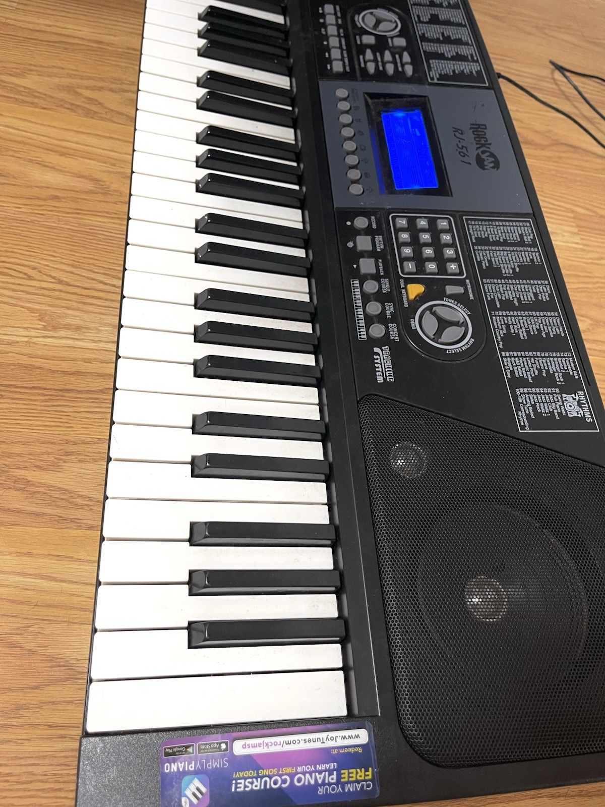 RockJam RJ-561 Multi-function Keyboard & Power Cord Tested Works!