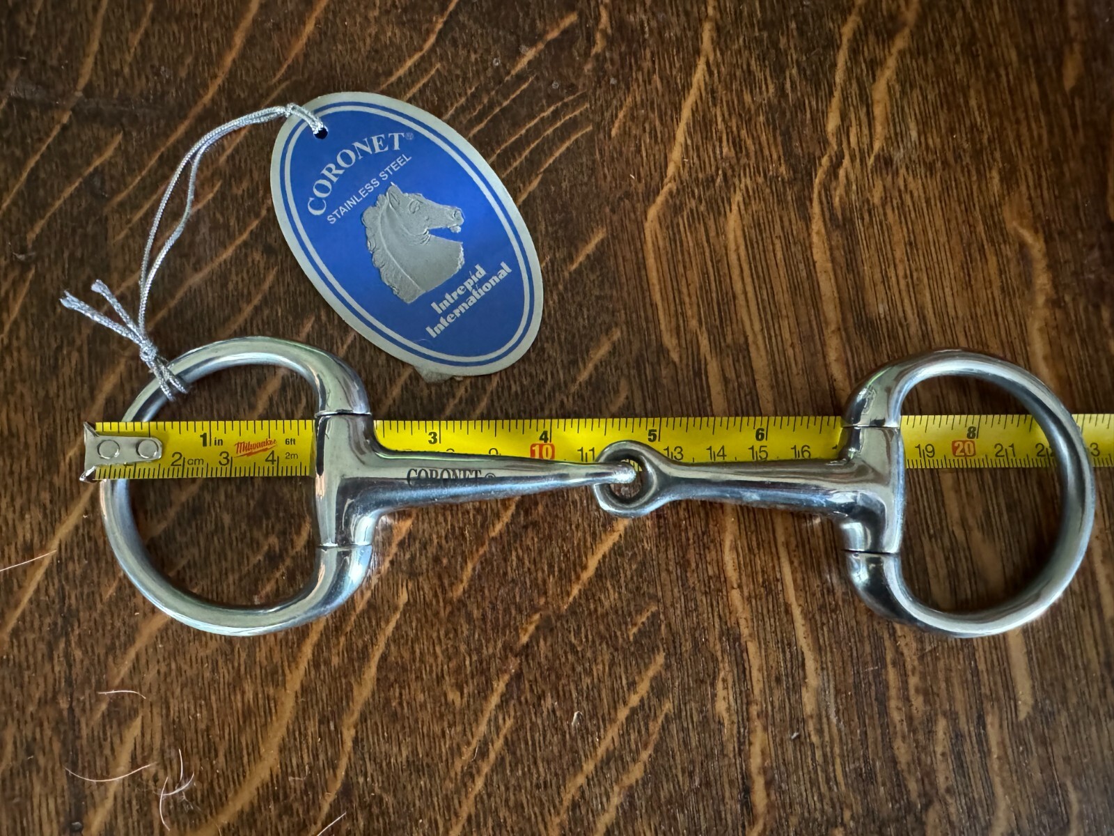 Coronet Round ring eggbutt Bradoon Snaffle bit 4" mouth 2-12" ring