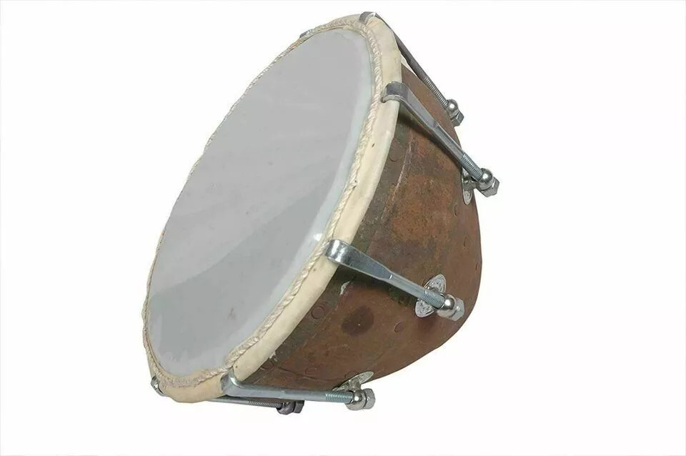 Percussion Traditional Instrument Hand Drum 9" Inch Nagadi Handcraft Musical