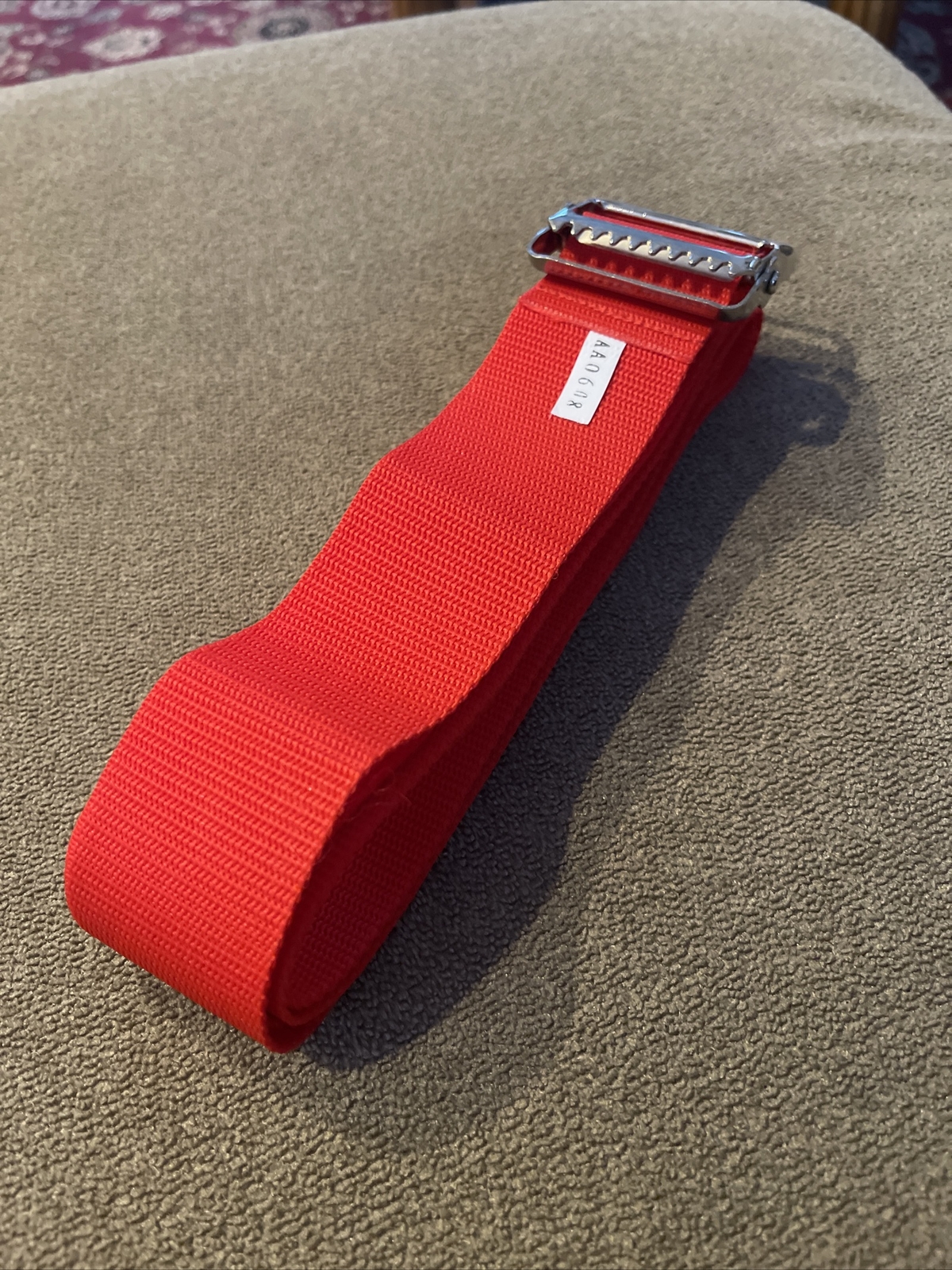 Non-Slip Luggage Strap 80” Long Silver Buckle Red (BL)