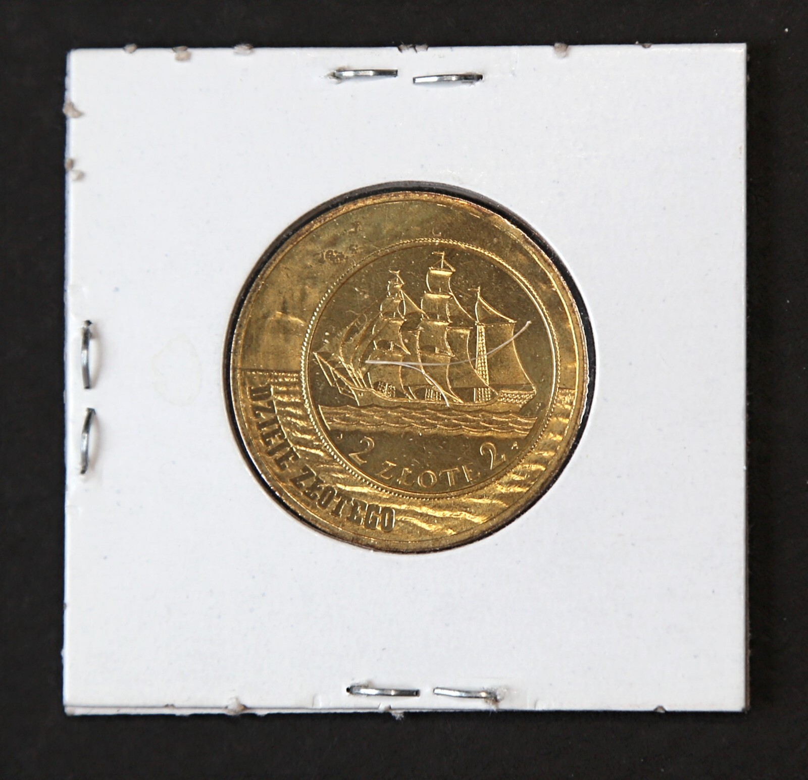 2005 Poland 2ZL Dzieje Zlotego (Sailing Vessel)  UNC In Card Flip-Free Ship