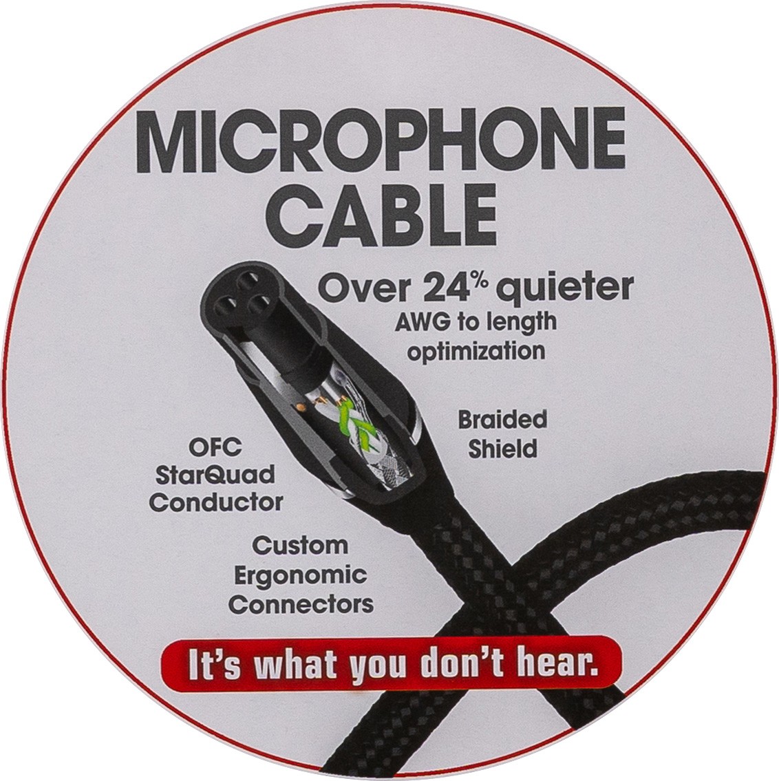 Cleartone 10-Foot Stage Smart Microphone Cable, 24 AWG - 1 Pack