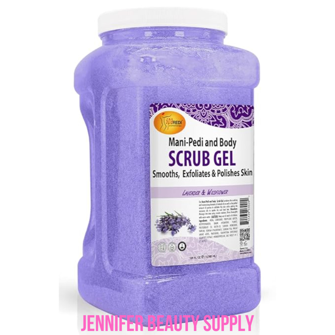 SPA REDI MANI PEDI & BODY EXFOLIATING SCRUB GEL LAVENDER  1 GALLON | JBS