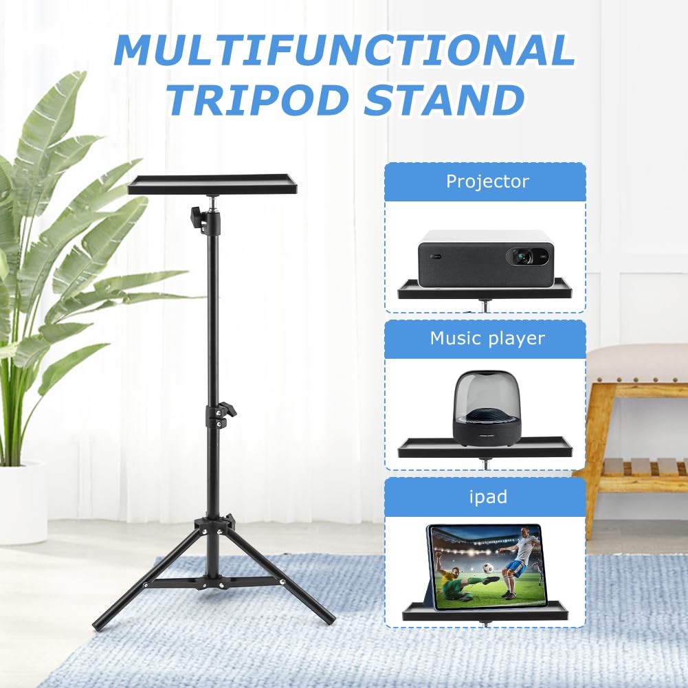 Projector Tripod Stand Portable Laptop DJ Equipment Studio Mount Adjustable