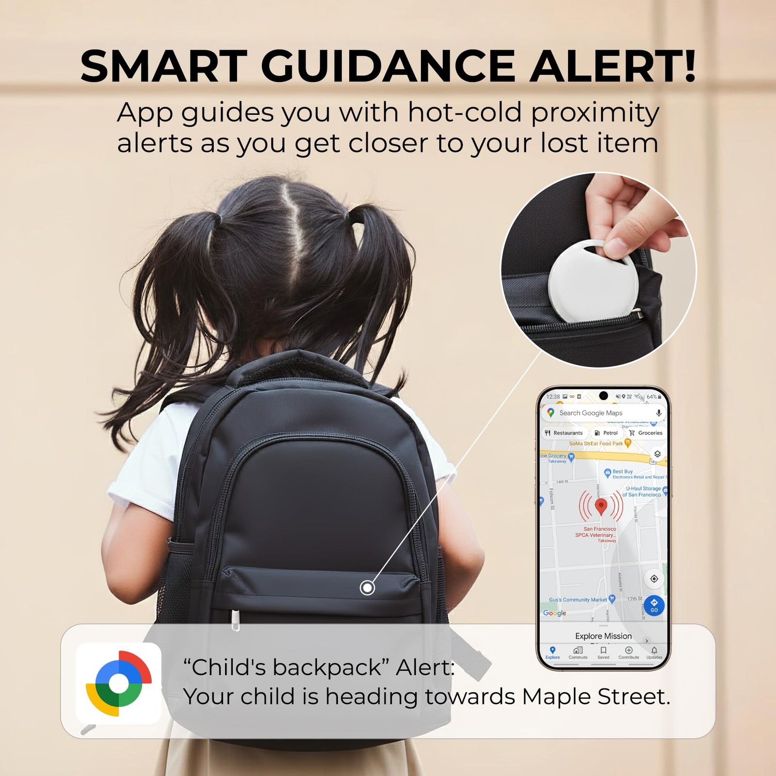 Enence Smart Tracking Device Tag for Keys, Wallet, Luggage, Pets Tracker Tag,...
