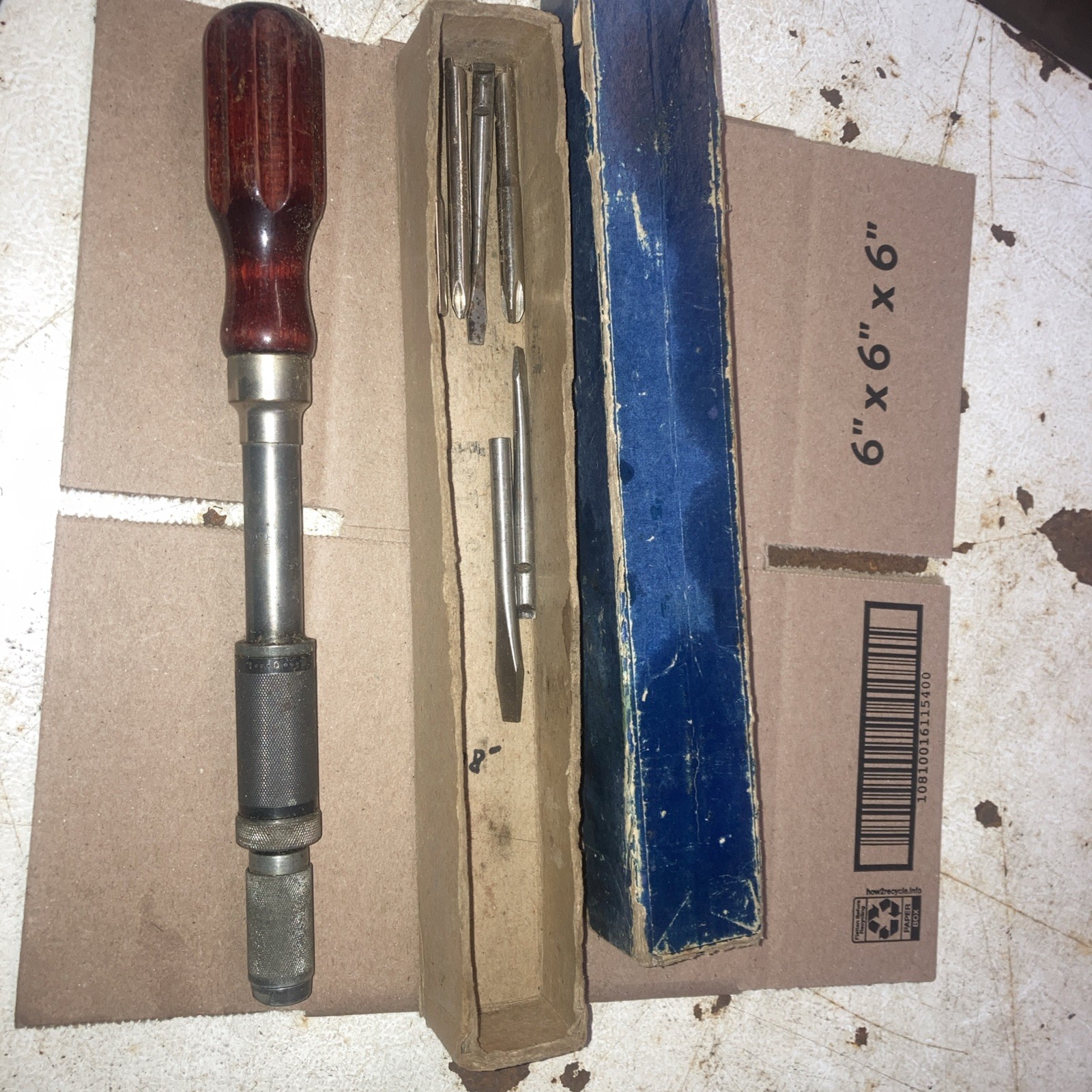 Rare Vintage Craftsman Spiral Ratchet Screwdriver No. 4138 Original Box. Box Z