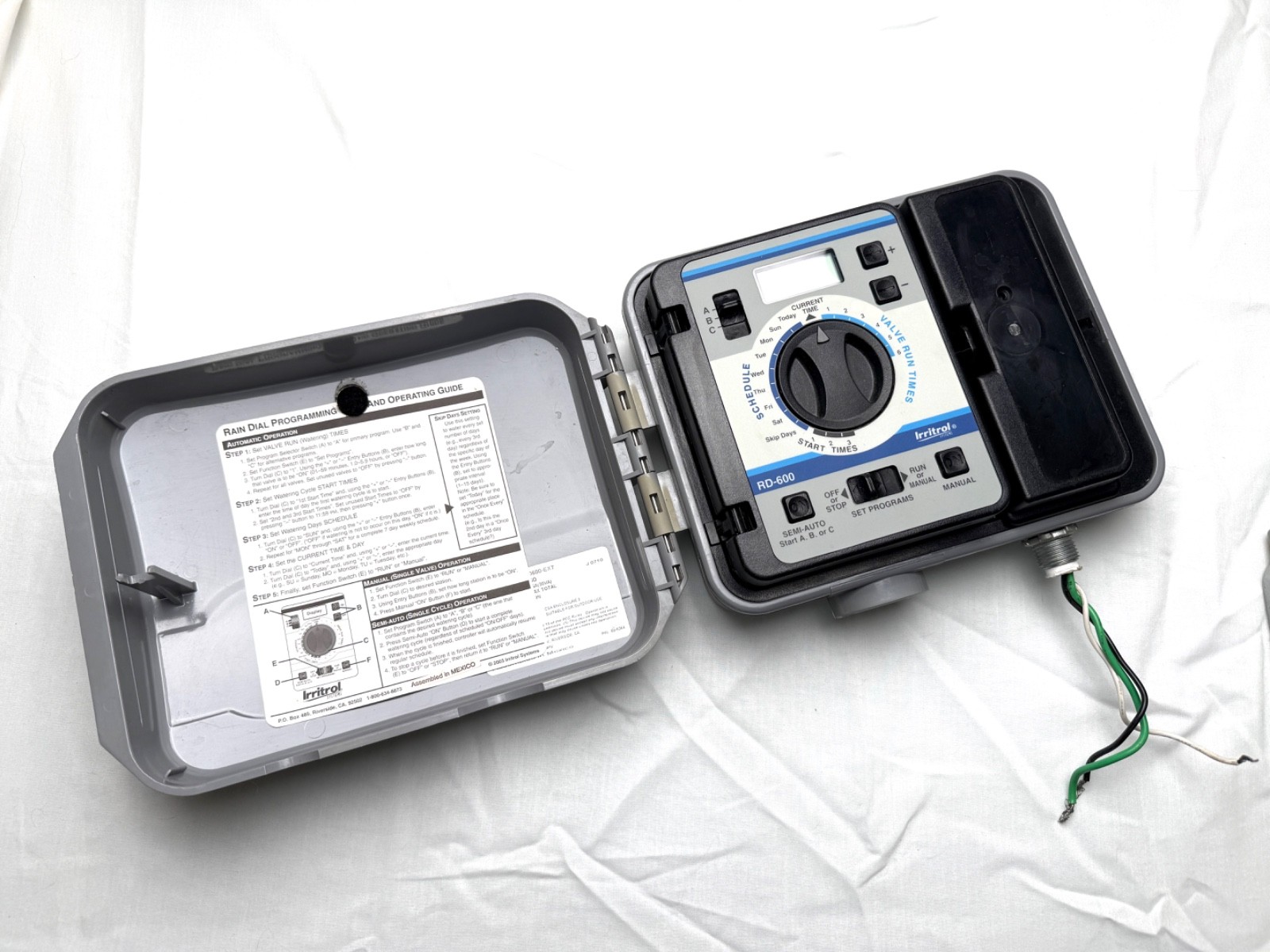Irritrol RD600-EXT Rain Dial 6 Station Outdoor Irrigation Controller (used)