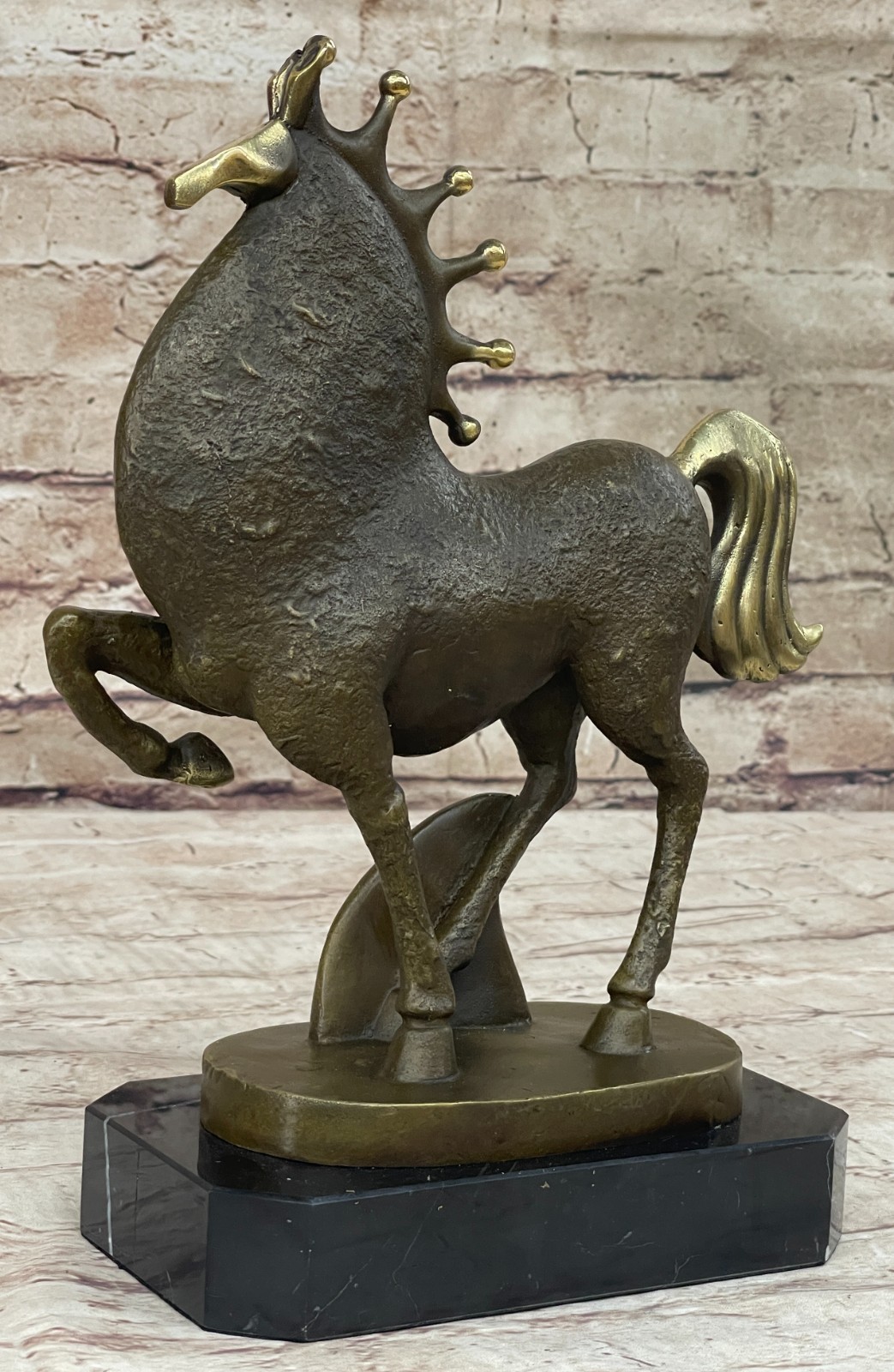 Abstract Horse Bronze Statue by Milo Mid Century Collectible Handcrafted Deal NR