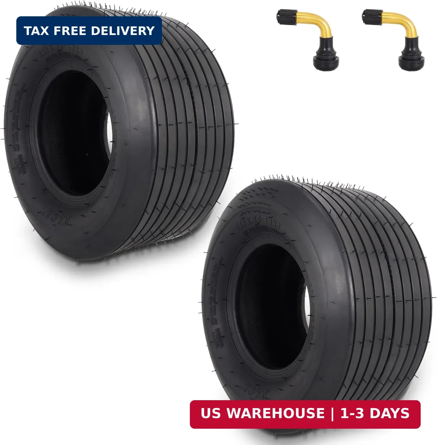 RUTU 2 Pack 13x6.50-6 Lawn Mower Tires Tubeless,13x6.50-6 Zero Turn Turf Tires,4