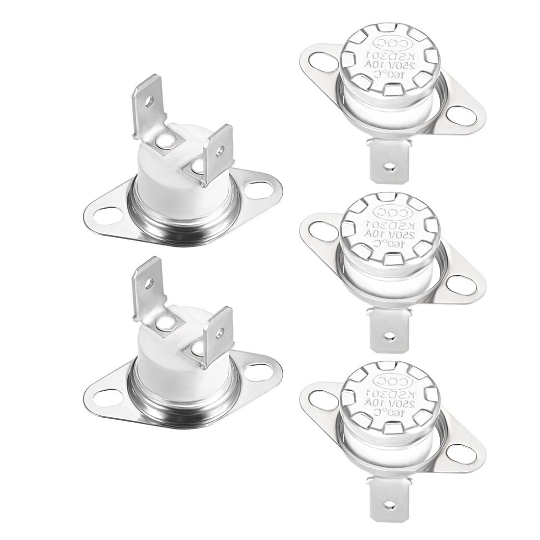 5pc KSD301 160°C10A Normally Closed N.C Temperature Control Switch for Microwave