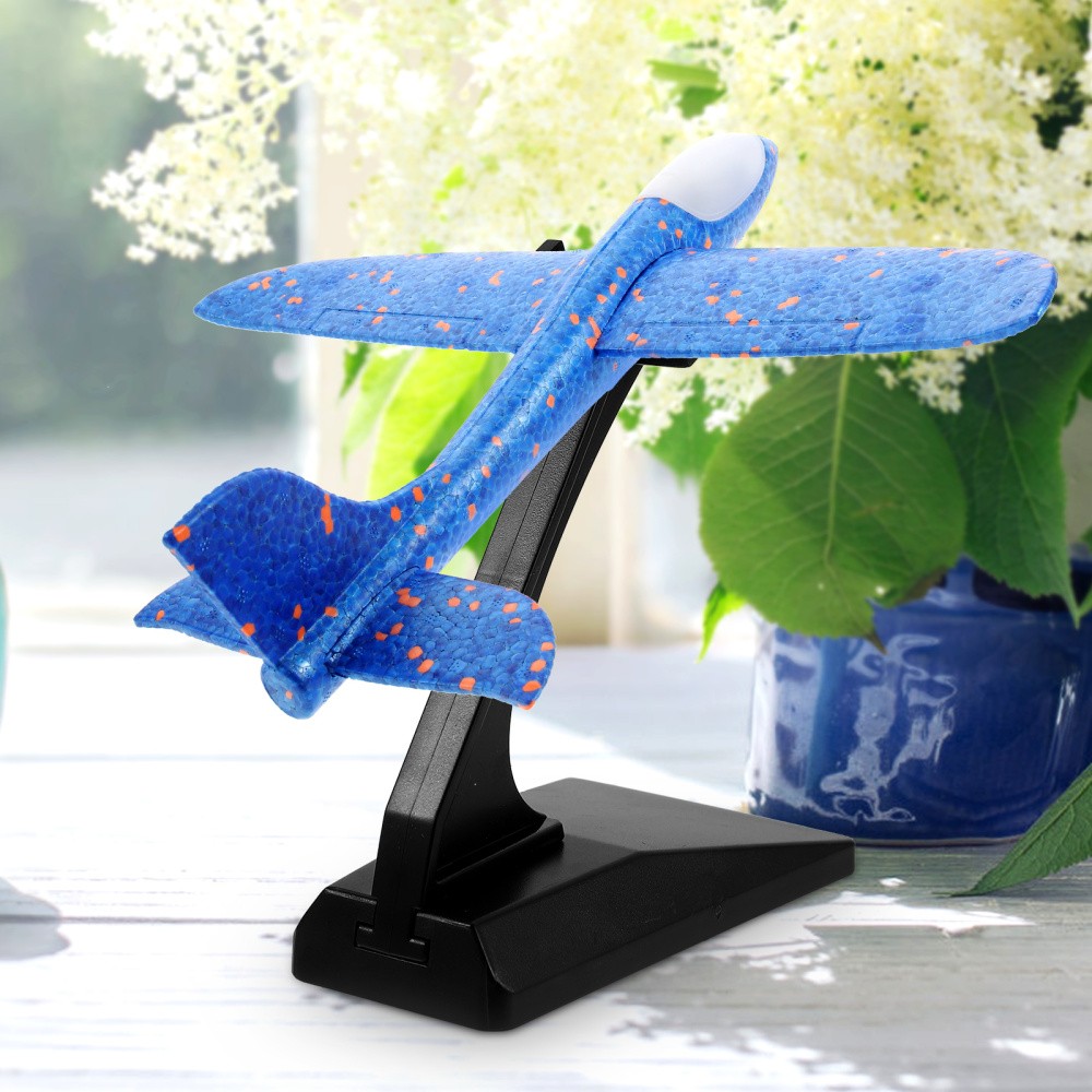 2Pcs Reusable Plastic Aircraft Model Display Shelves Grey Lightweight Portable