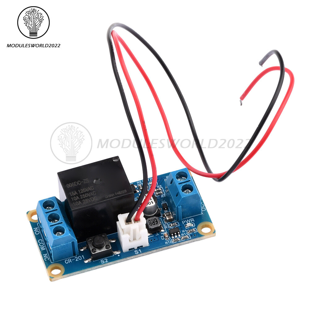 DC5-28V wide voltage 1-Channel Single Button Bistable Self-Locking Relay Module