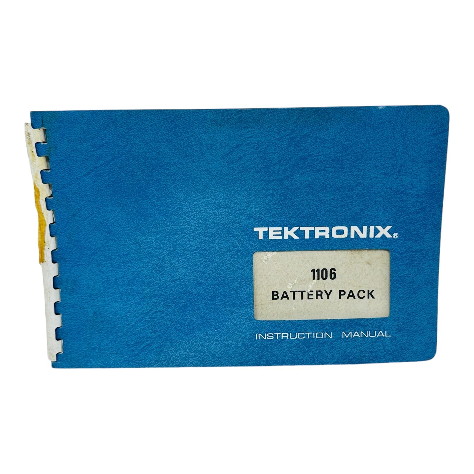 TEKTRONIX 1106 BATTERY PACK INSTRUCTION MANUAL