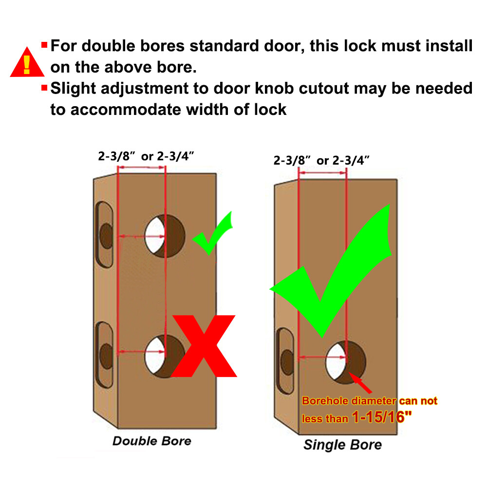 Keyless Entry Door Lock Deadbolt Keypad Mechanical Stainless Steel (Code or Key)