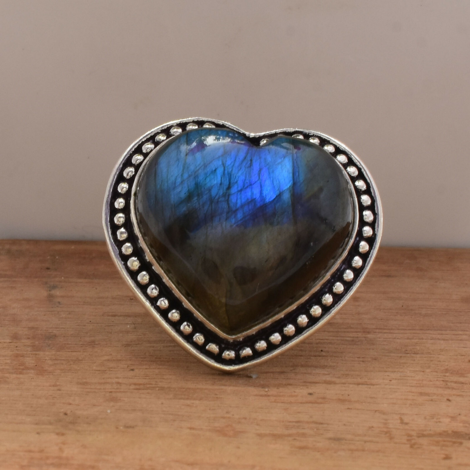 Christmas Labradorite Gemstone 925 Sterling Silver Handmade Ring All Size GA-10