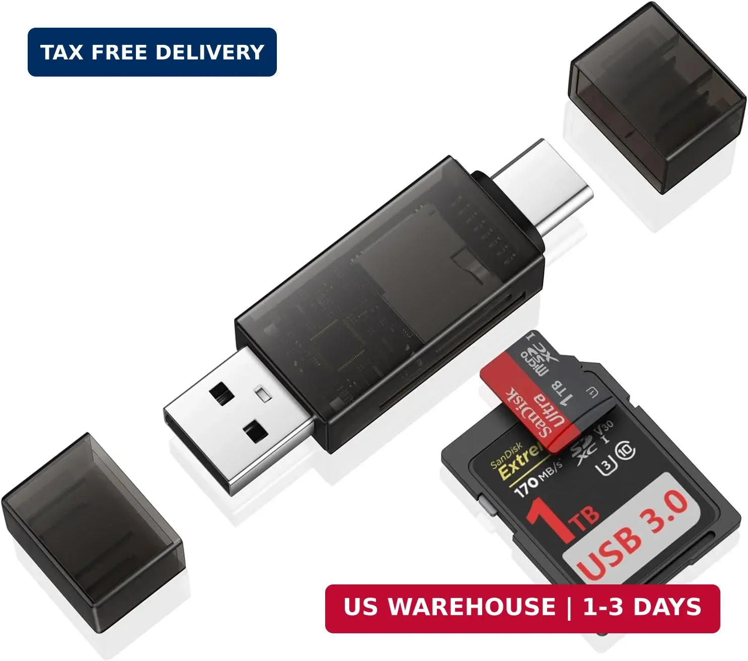 SD Card Reader USB C,Dual Slots USB 3.0 Type C to Micro SD Card Adapter,Memory C