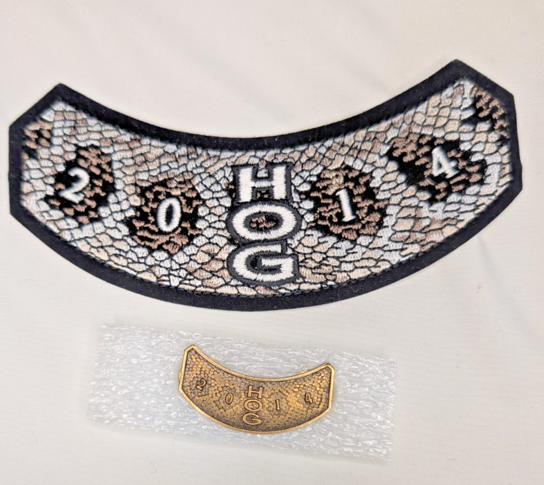 Harley Davidson 2014 HOG Patch & Pin Owners Group NEW Snakeskin design