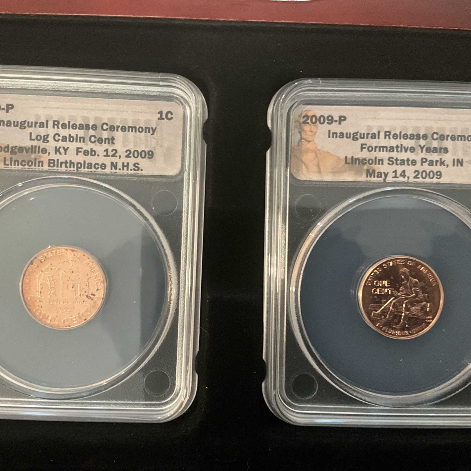 2009 Inaugural Realase Ceremony Penny Set In Wood Box